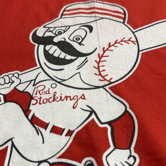 Cincinnati Reds Red Stockings Short Sleeve Tee/T-Shirt Men's Fanatics MLB 2XL - Picture 9 of 10